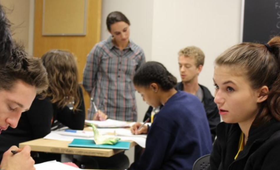 Students in a classroom